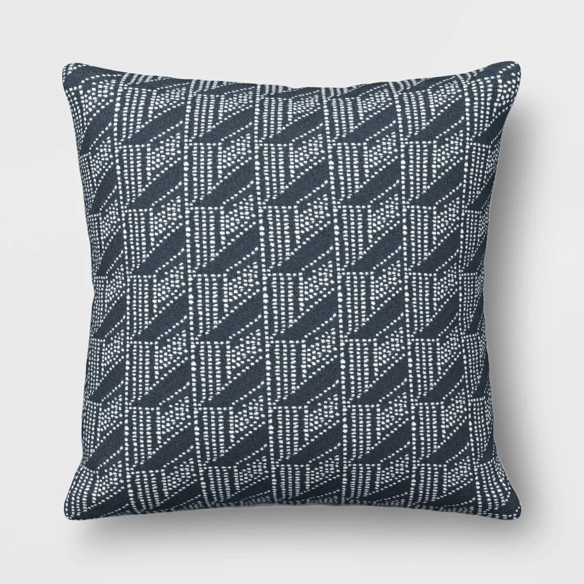 18"x18" Geometric Dots Jacquard Square Outdoor Throw Pillow Gray - Threshold™ | Target