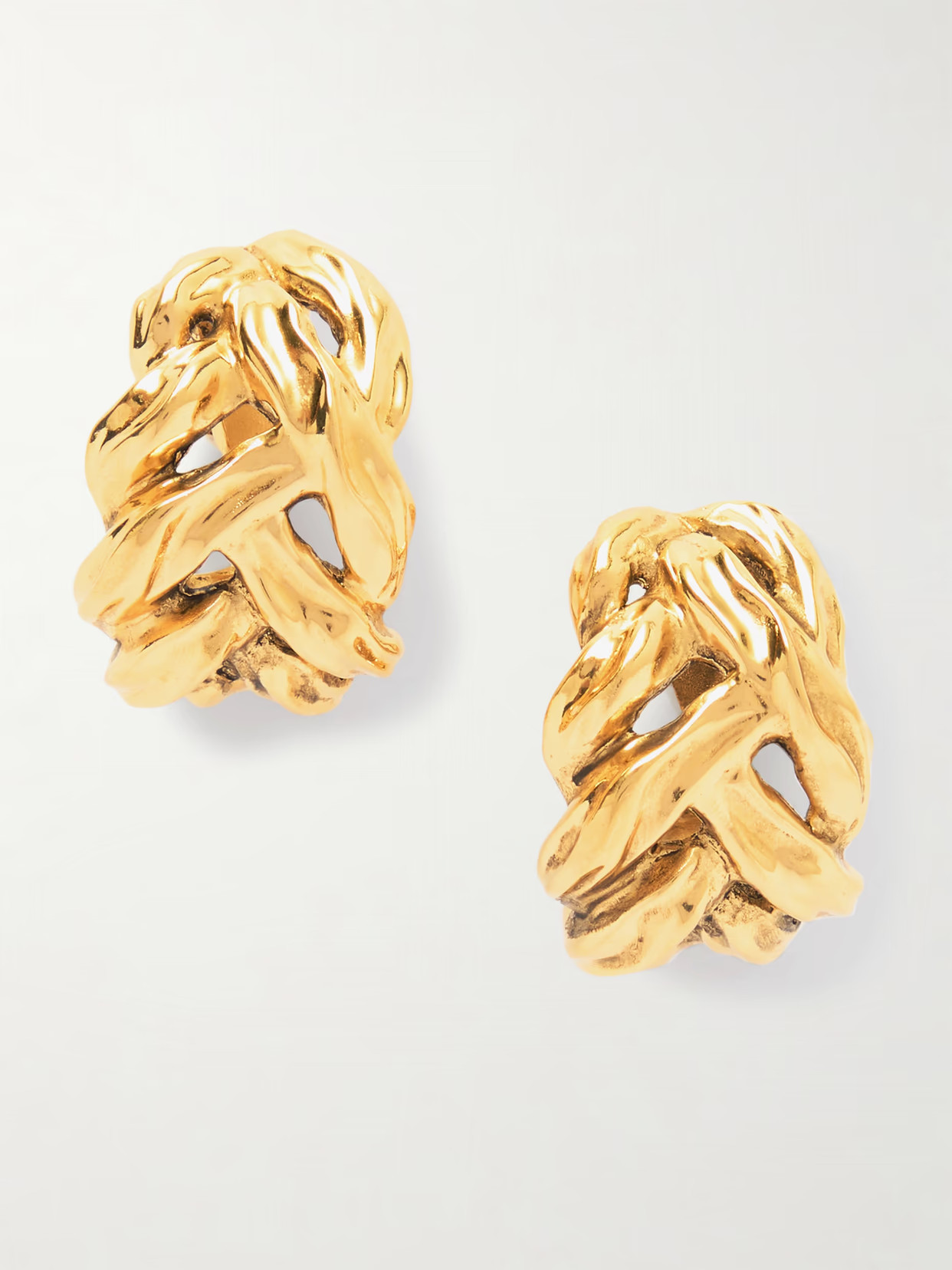 SAINT LAURENT - Gold-tone Clip Earrings - One size | NET-A-PORTER (UK & EU)
