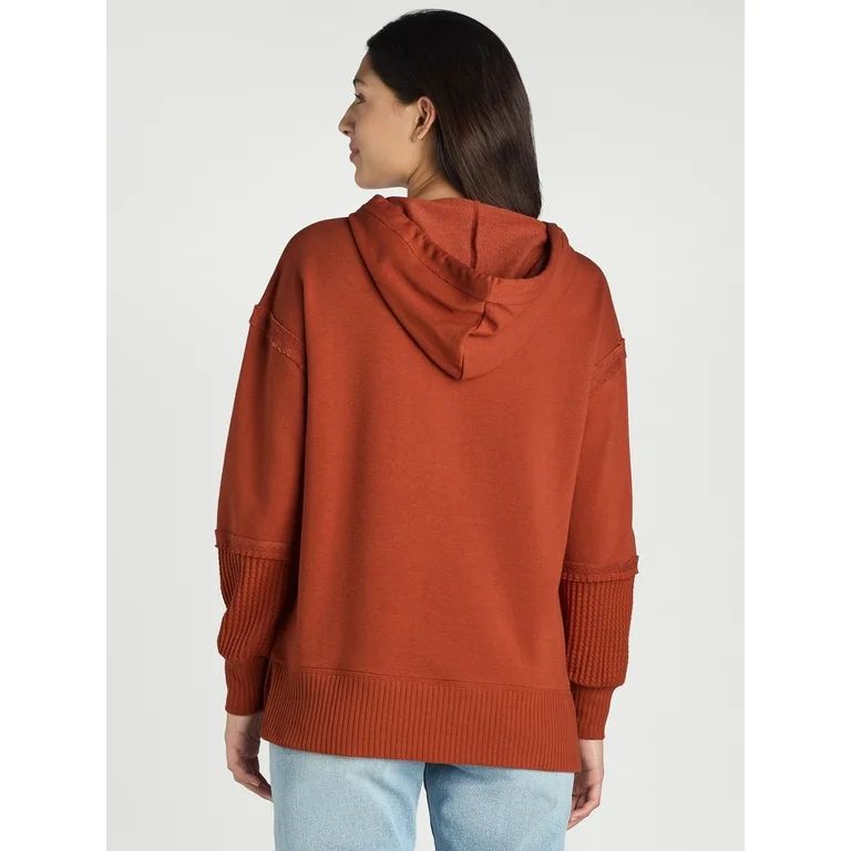 Time And Tru Women's Waffle Hoodie, Sizes XS-XXXL | Walmart (US)