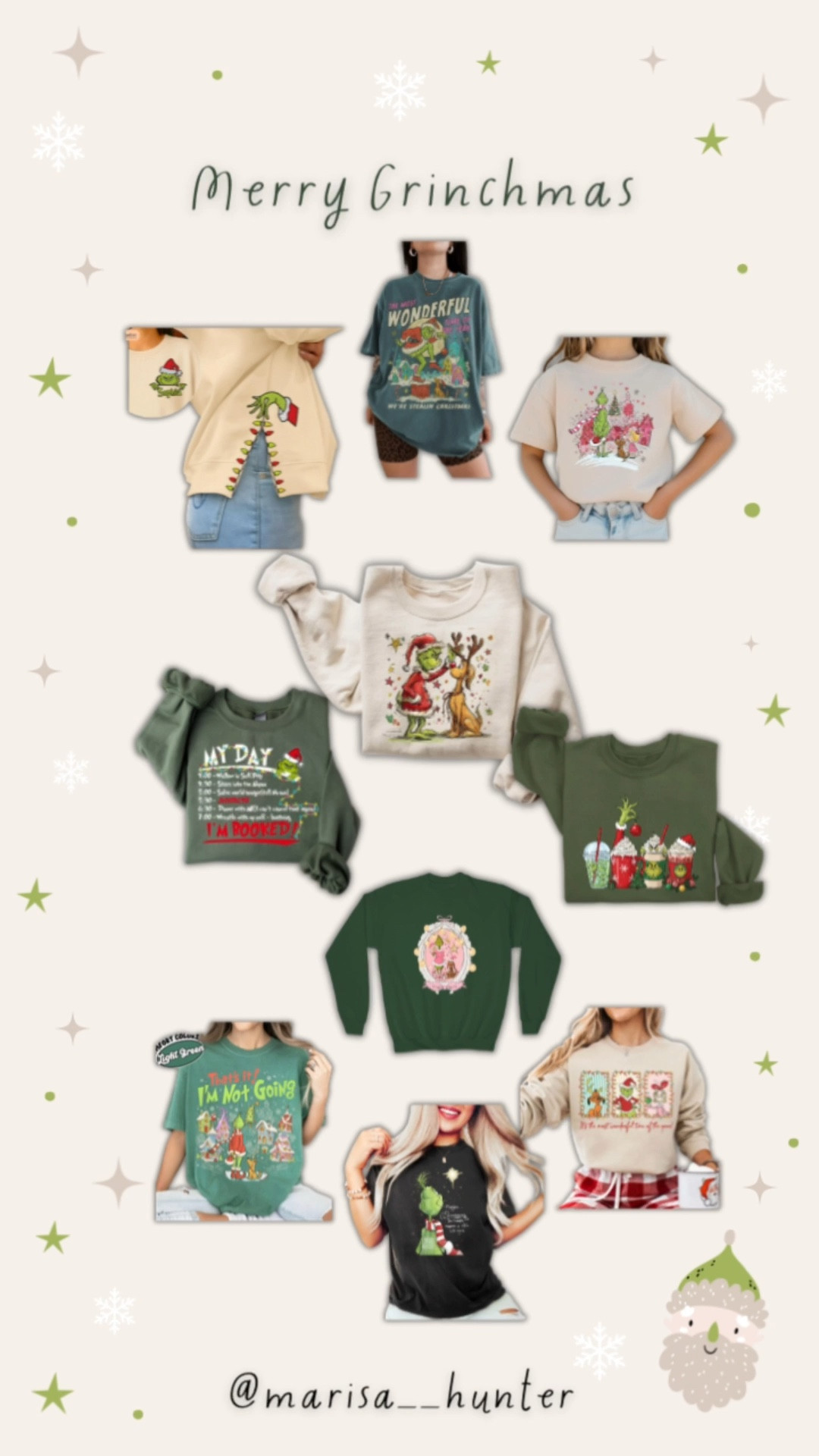 Merry grinchmas 💚

Christmas shirt holiday ugly sweater school dress up days grinch Green Day grinch Mac Cindy Lou who mom life matching shirts holiday sweatshirt 

#LTKHoliday #LTKmomlife #LTKKids