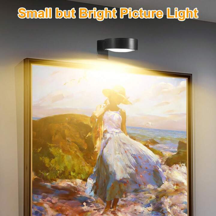 3Pcs Picture Light Battery Operated, Wireless Led Painting Light With Remote Dimmable And Timer, ... | SHEIN