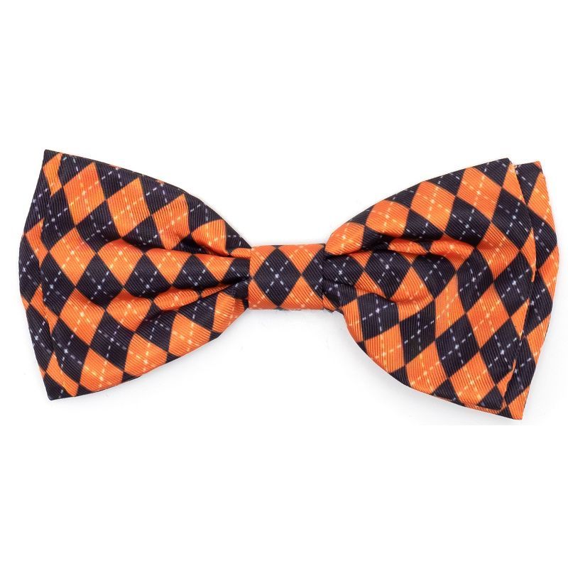 The Worthy Dog Halloween Argyle Bow Tie Adjustable Collar Attachment Accessory | Target