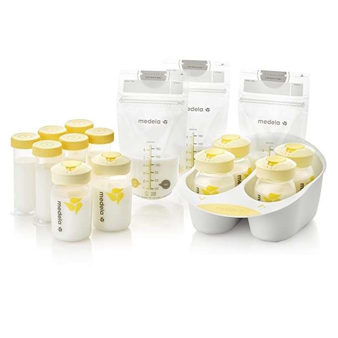 Medela Breast Milk Storage Solution Set, Breastfeeding Supplies & Containers, Breastmilk Organize... | Amazon (US)