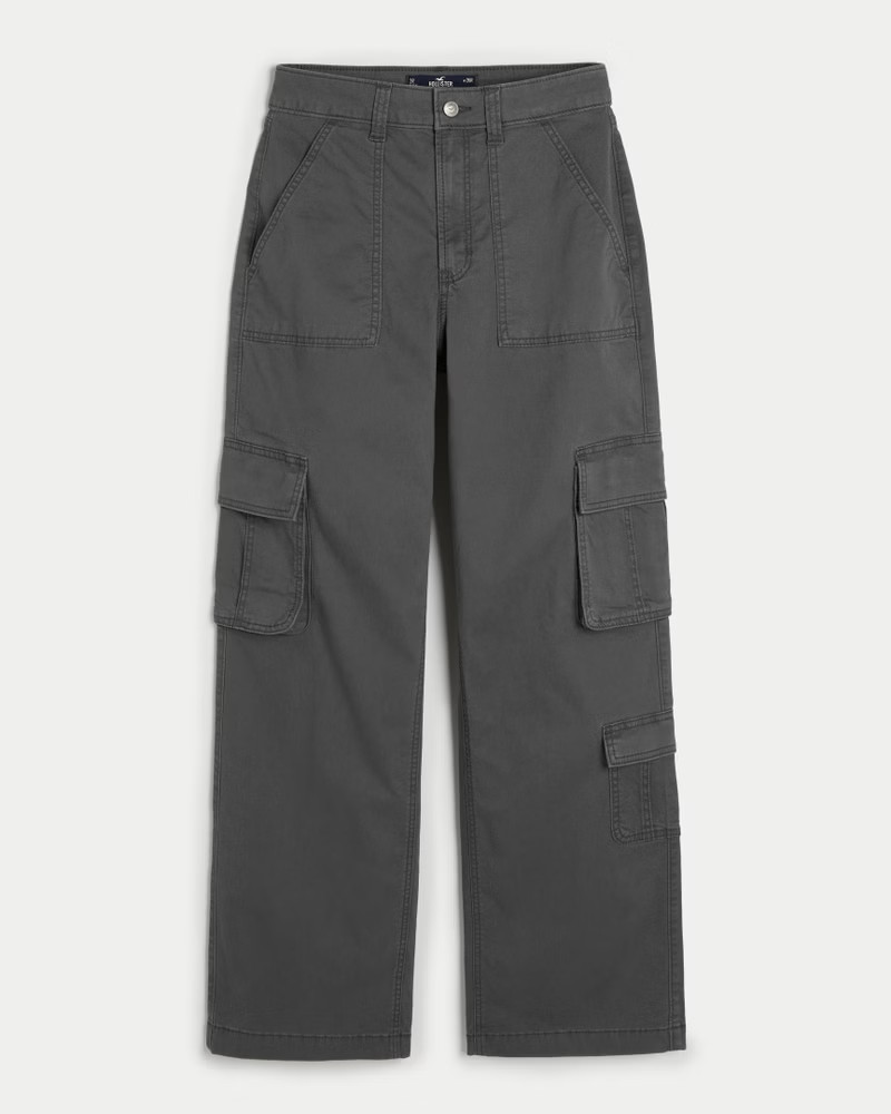 Ultra High-Rise 3-Pocket Baggy Cargo Pants | Hollister (US)