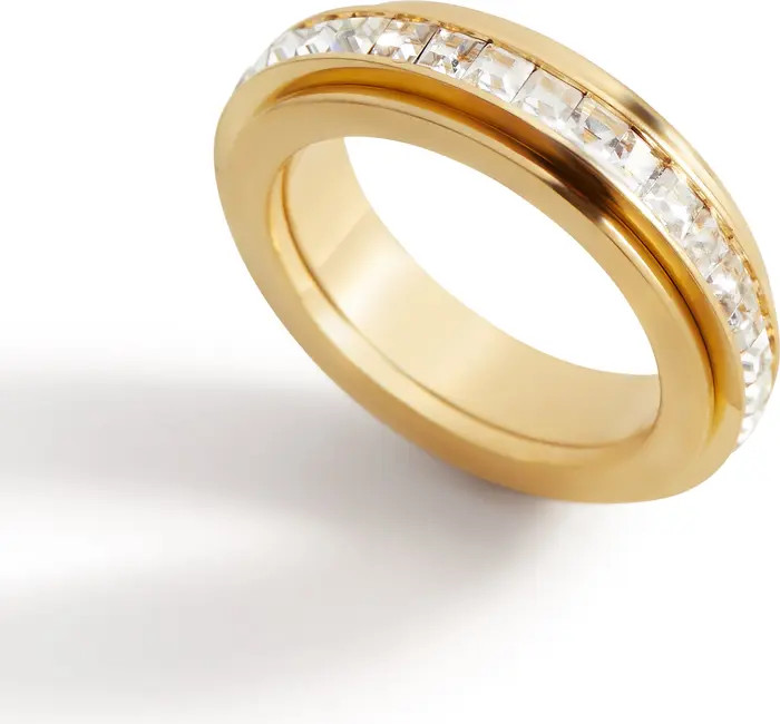 Crystal Statement Spinning Fidget Ring | Nordstrom