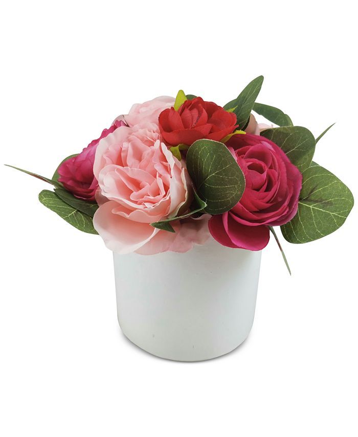 Martha Stewart Collection Valentine's Day Red & Pink Ranunculus Centerpiece, Created for Macy's &... | Macys (US)