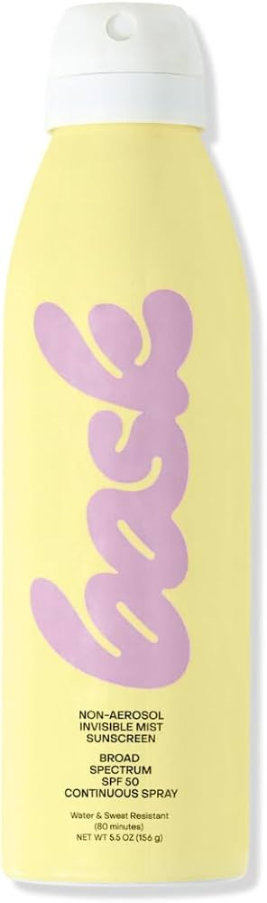 Bask Suncare SPF 50 Sunscreen Spray - Non-Aerosol, Broad Spectrum UVA/UVB Protection, Dermatologi... | Amazon (US)