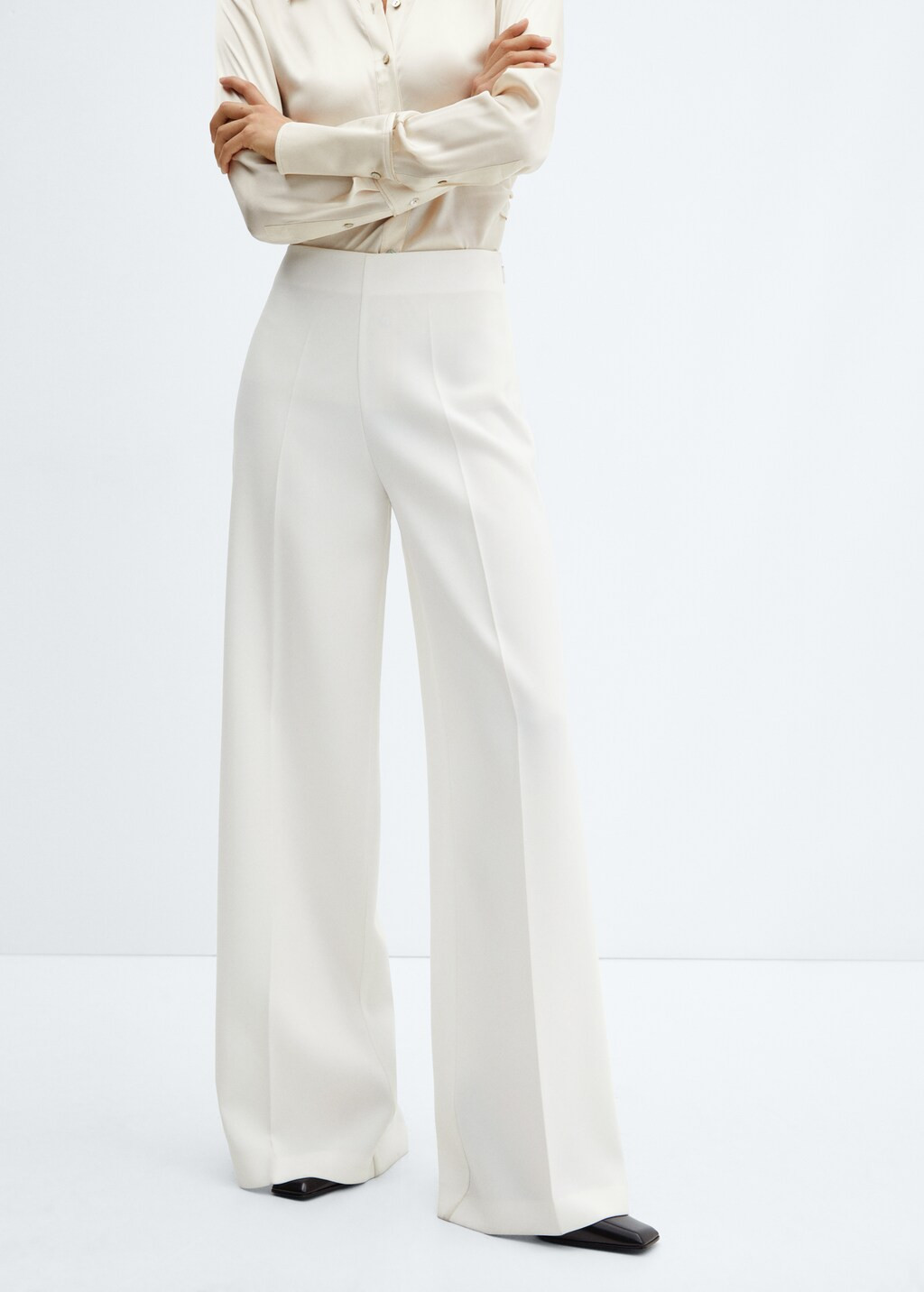 High-waist palazzo pants | Mango (US/MX/AU)