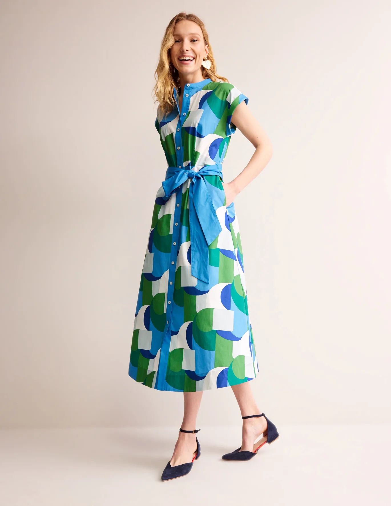 Amanda Cotton Midi Shirt Dress | Boden (US)