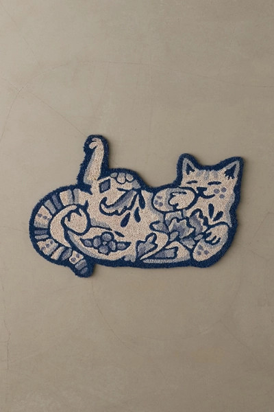 Delft Cat Shaped Coir Doormat | Urban Outfitters (US and RoW)