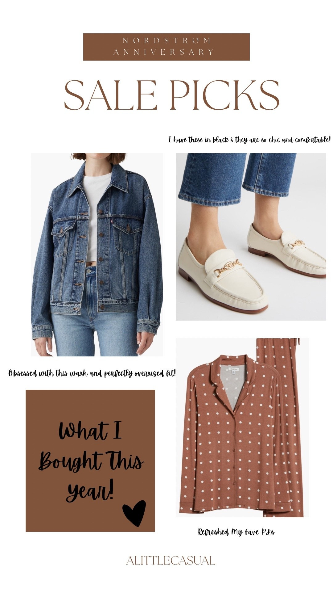 Nordstrom Anniversary Sale Purchases - all still available!

Stuck to basics this year, stocking up on my favorite pjs and panties; purchasing another color in my favorite loafers (tts, I have in black - love!); and adding a classic denim jacket with an amazing wash! I highly recommend all of these pieces! 


#LTKFindsUnder100 #LTKSaleAlert