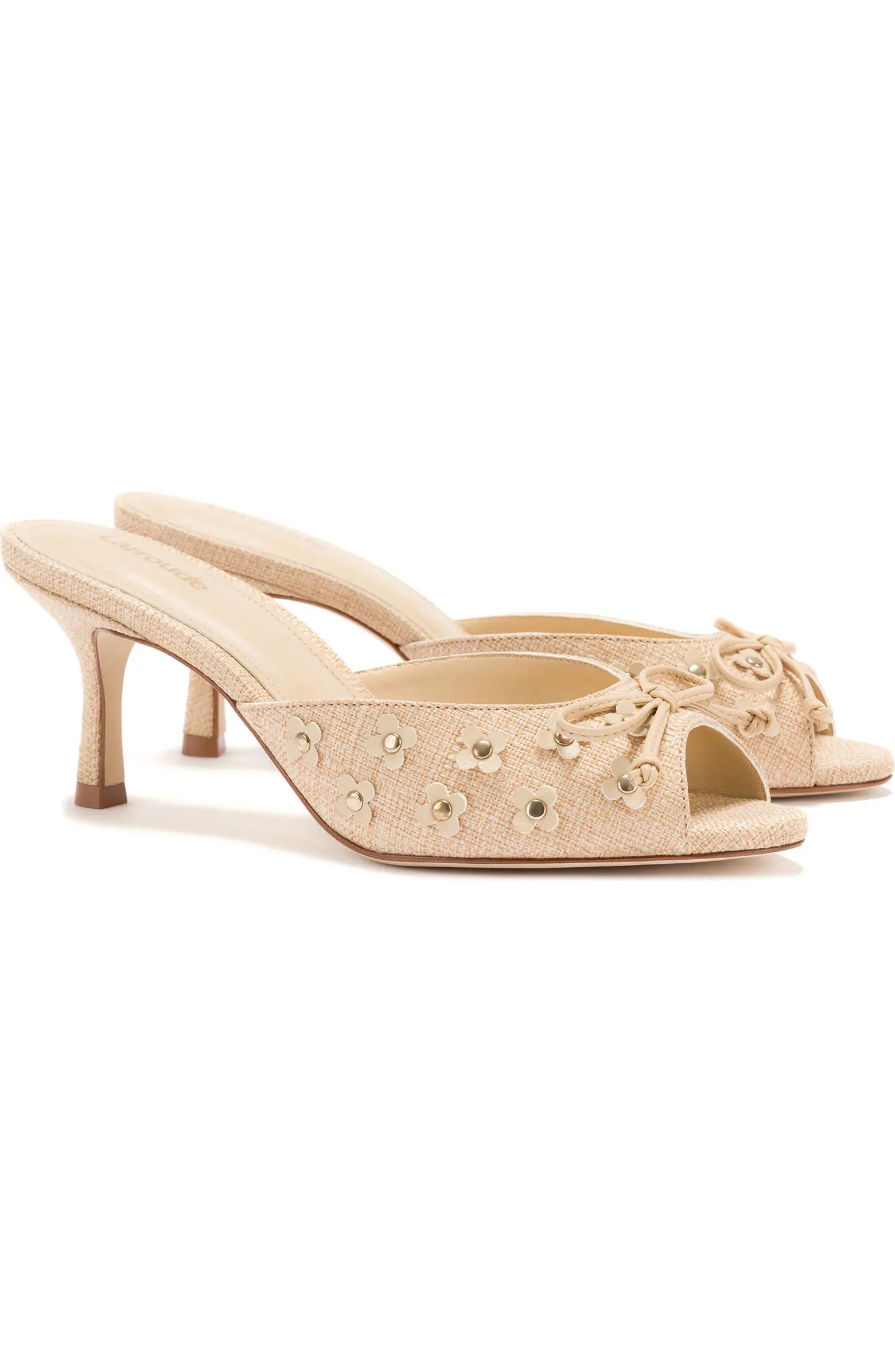 Larroudé Jasmine Kitten Heel Peep Toe Sandal (Women) | Nordstrom | Nordstrom