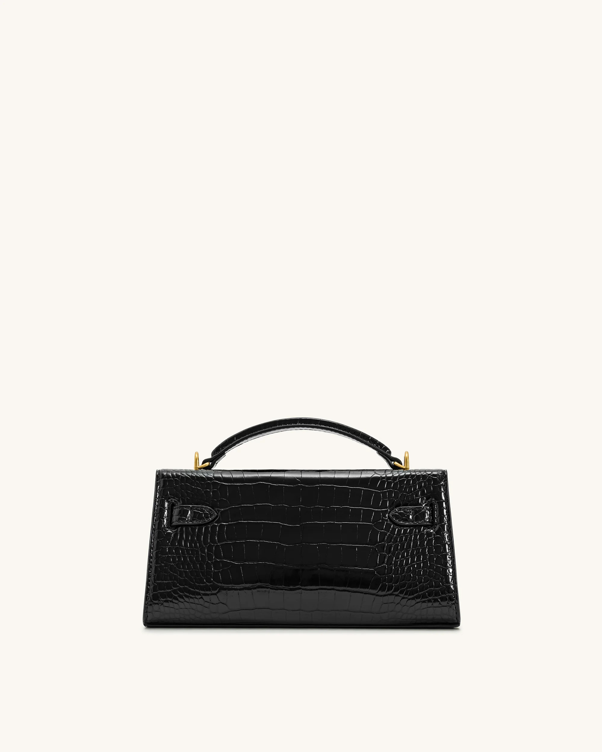 Noor Top Handle Bag - Black Croc | JW PEI US