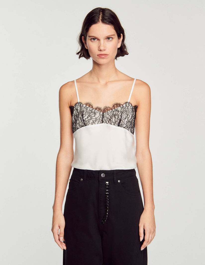 Satin-finish camisole | Sandro-Paris US