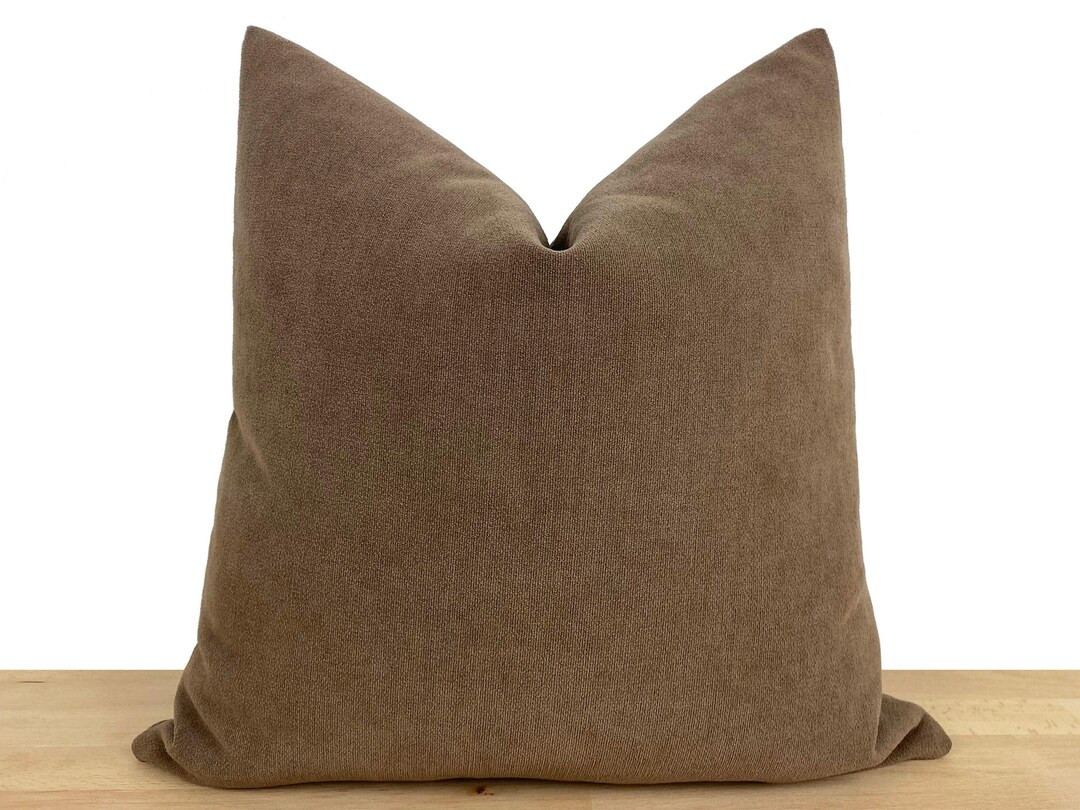 Mocha Brown Linen Pillow Cover | Euro Sham, Cushion - Etsy | Etsy (US)