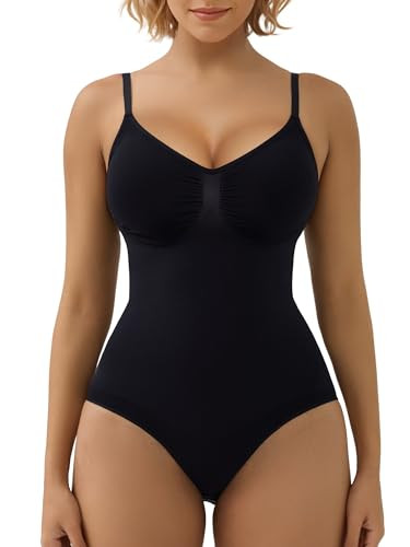SHAPERX Women's Seamless Shapewear Bodysuit Tummy Control Body Shaper Waist Snatching Body Suit | Amazon (US)