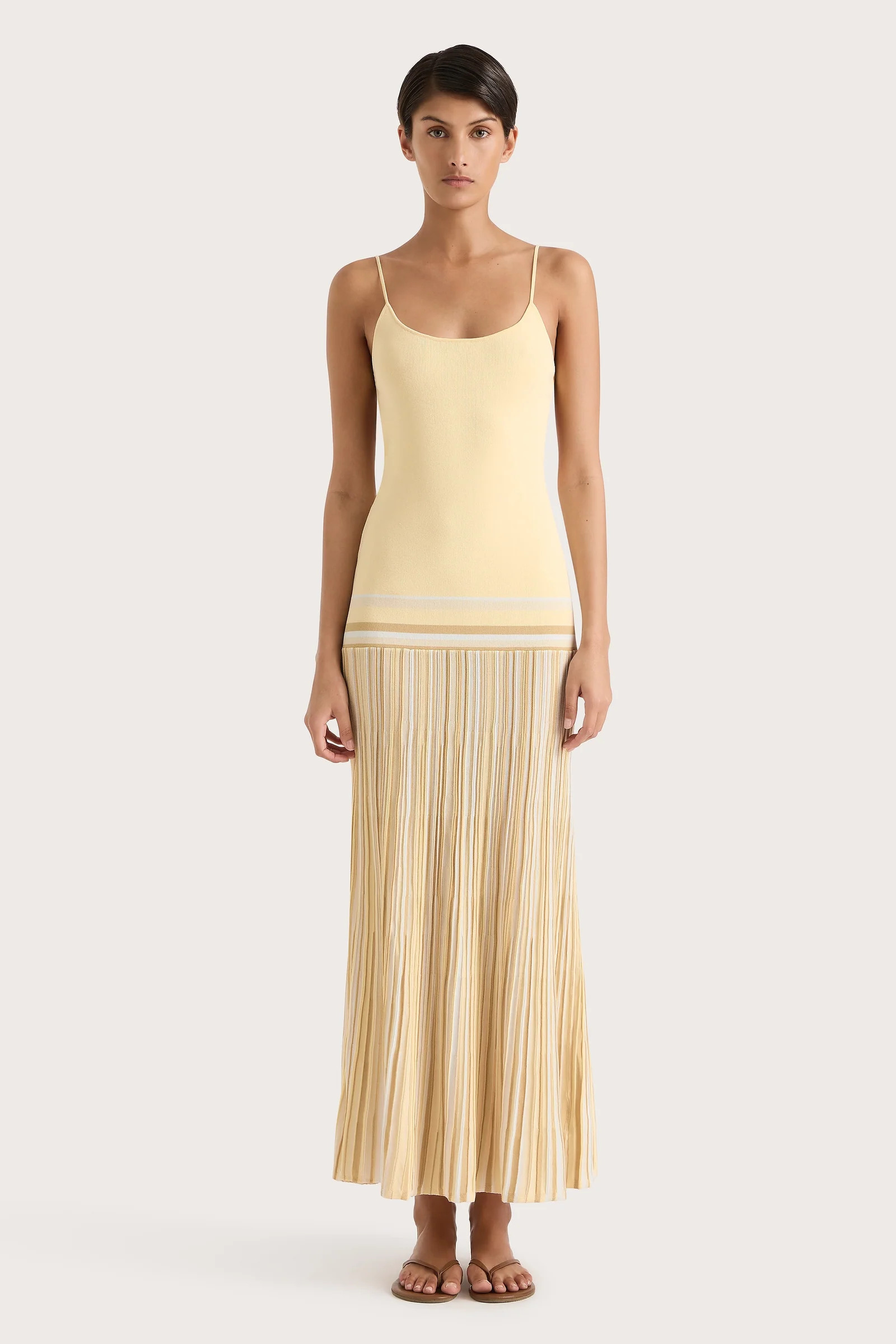 Citara Maxi Dress Butter Stripe | Faithfull (AU)