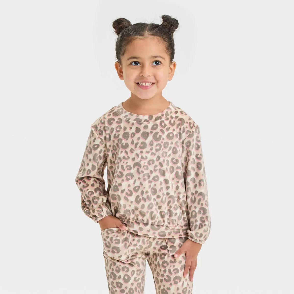 Toddler Girls' Printed Velour Sweatshirt - Cat & Jack™ | Target