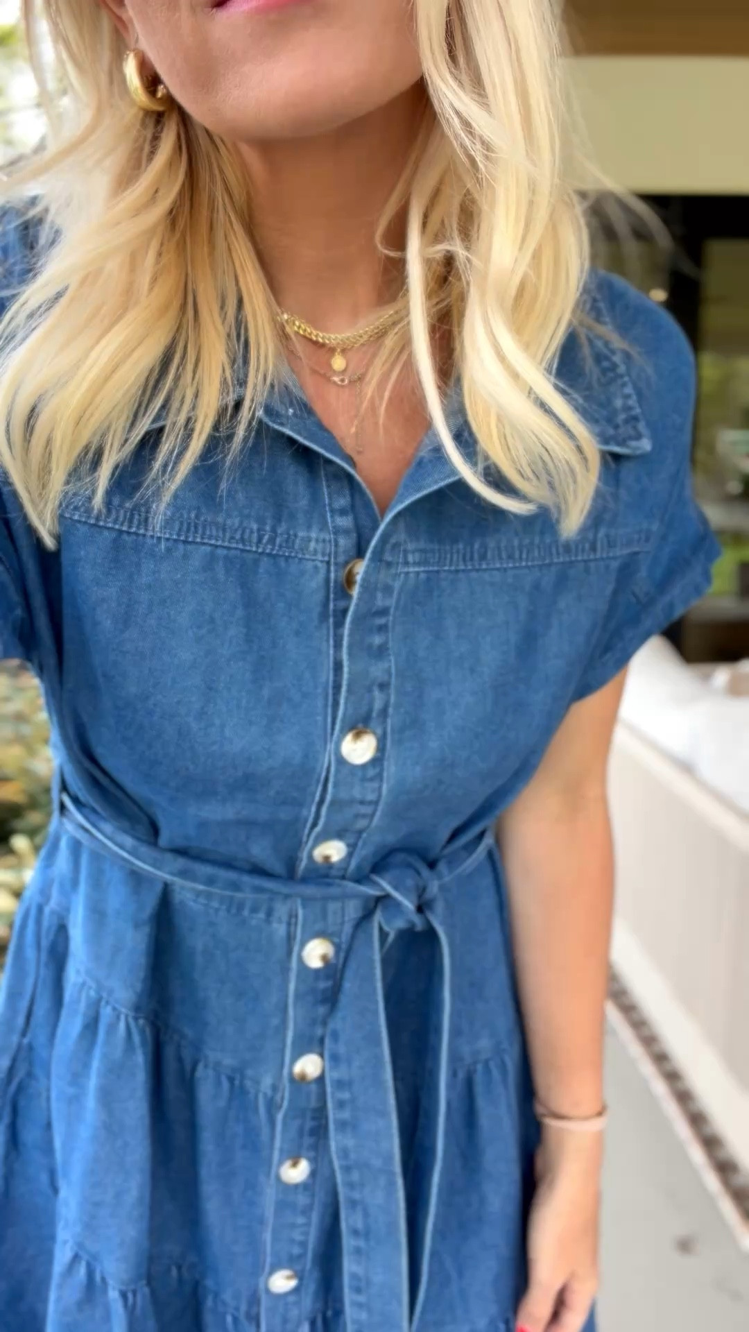 Wearing a size medium! This one looks and feels so $$!