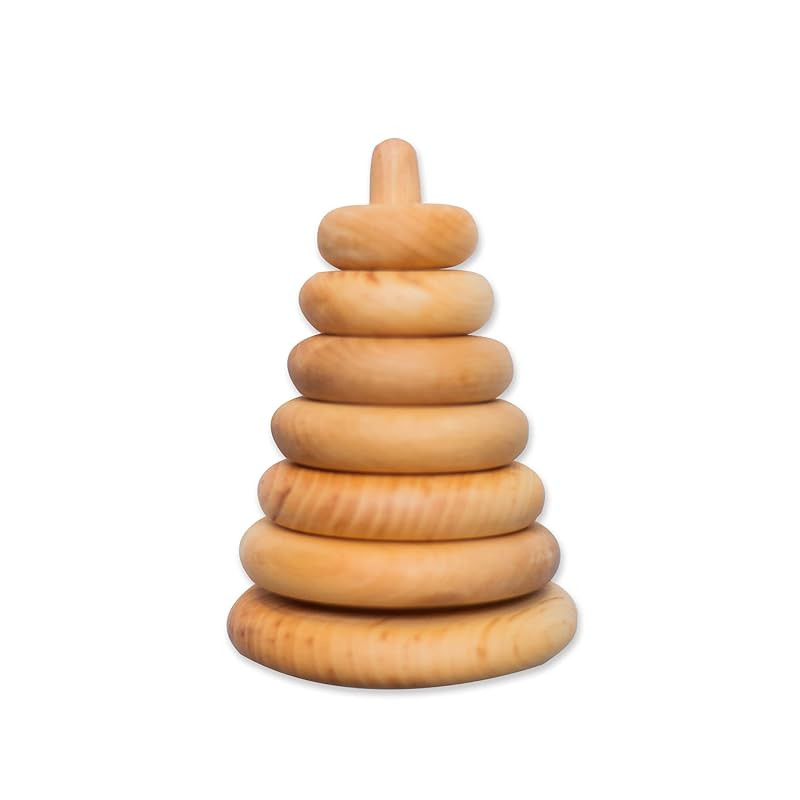 Ring Wooden Stacking Toy Montessori Wooden Pyramid Gifts for Toddlers | Amazon (US)