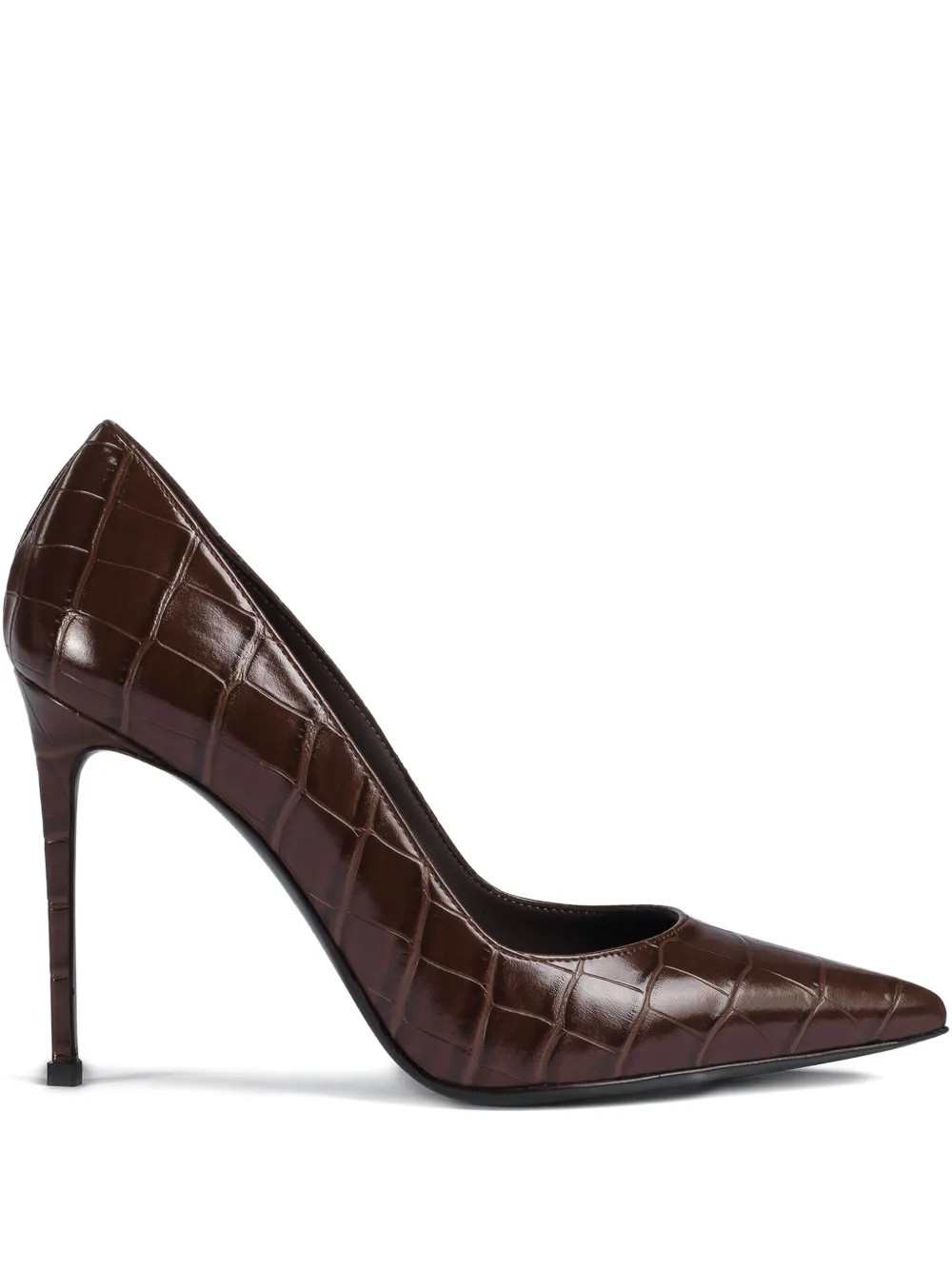 Le Silla 100mm Eva crocodile-effect pointed-toe Pumps | Brown | FARFETCH | Farfetch Global