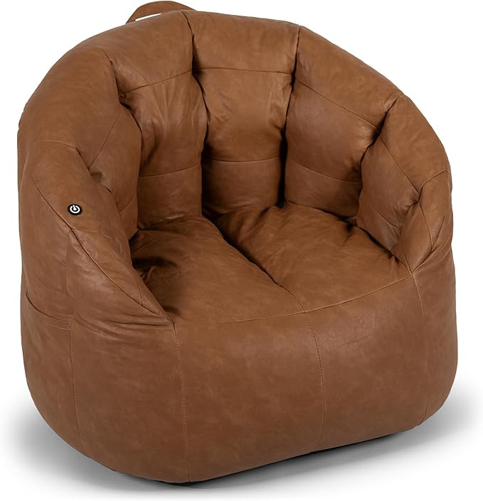 Big Joe Milano Beanbag Chair with Vibe Caramel Montana Leather | Amazon (US)
