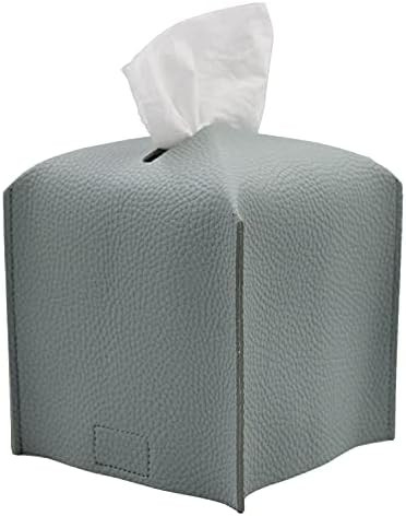 Livelab Tissue Box Cover Holder, Square Modern Decoration PU Leather Facial Tissues Case Roll Pap... | Amazon (US)