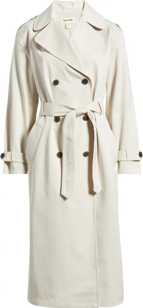 Open Edit Belted Trench Coat | Nordstrom | Nordstrom