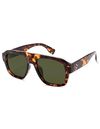 Appassal Oversized Polarized Aviator Sunglasses for Women Men, 70s 80s Square Shades Trendy Aviat... | Amazon (US)