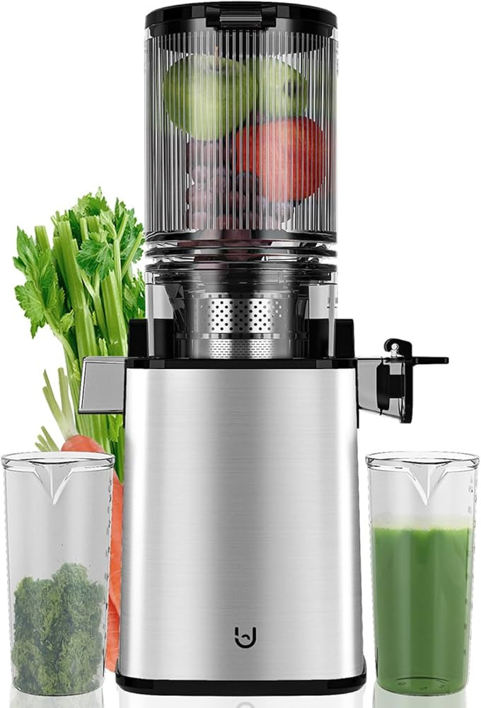 Masticating Juicer Machines, 350W Slow Cold Press Juicer with 5.3" Feeding Chute, High Juice Yiel... | Amazon (US)