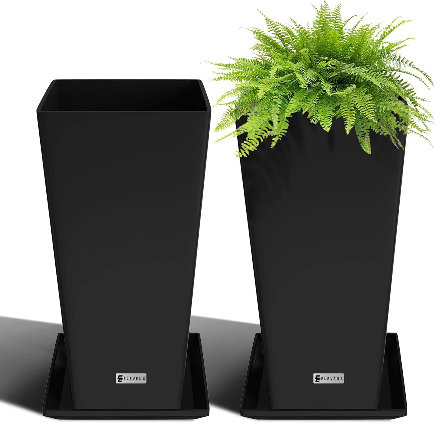 Elevens Tall Planters 28 Inch Tapered Square Planters Garden Flower Pots,Indoor/Outdoor Planter w... | Amazon (US)