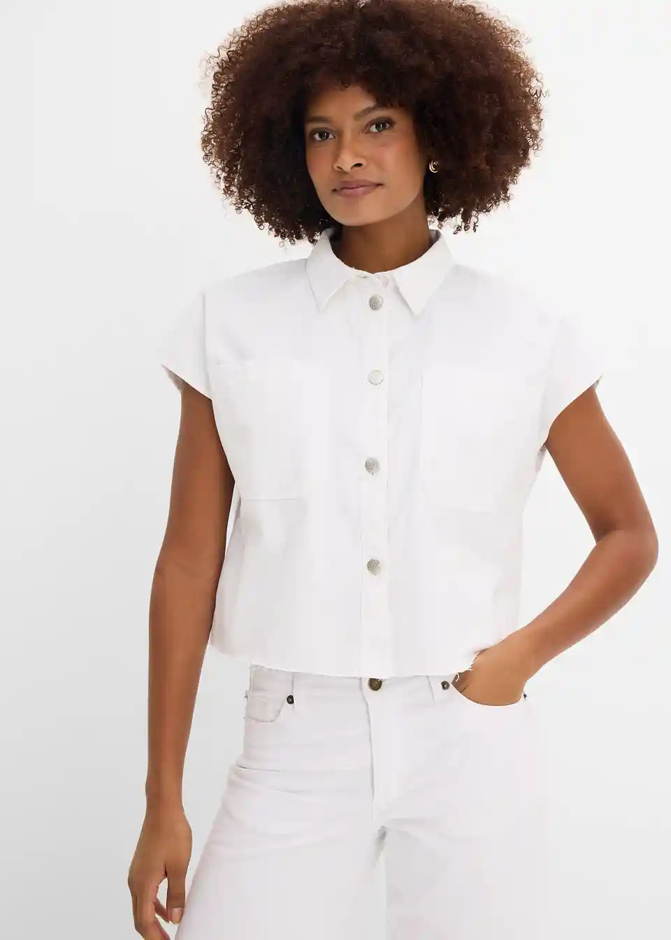 Kurze Boxy-Jeansbluse | Bonprix DE