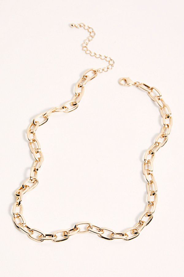 Classic Chain Necklace by Free People, Gold Heavy Link, One Size | Free People (Global - UK&FR Excluded)