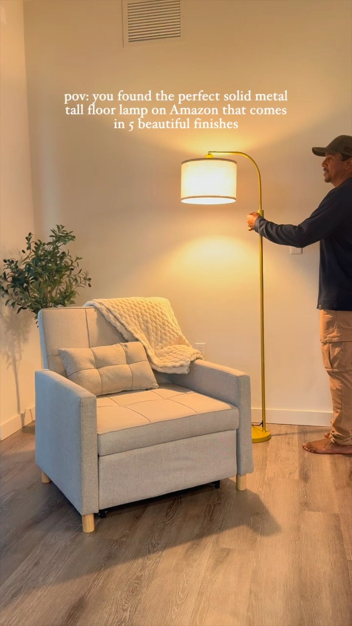 This new metal floor lamp in our living room makes me so happy! It provides the perfect amount of light and it’s so warm and cozy! 

#LTKFindsUnder50 #LTKHome