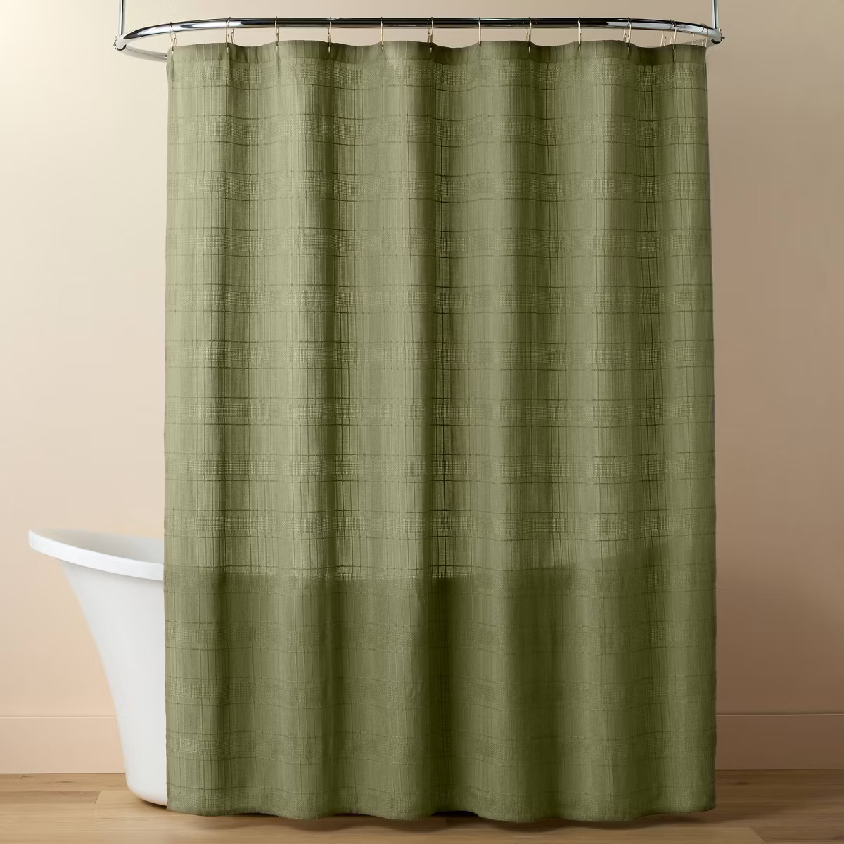 Square Pattern Shower Curtain Washed Green - Hearth & Hand™ with Magnolia | Target