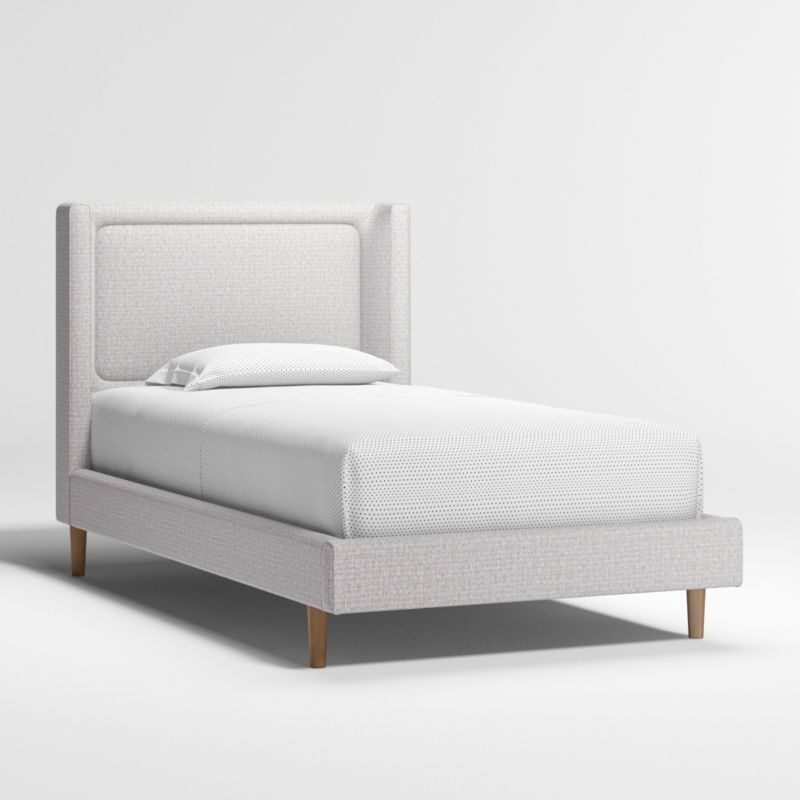 Weston Grey Upholstered Bed | Crate & Kids | Crate & Barrel