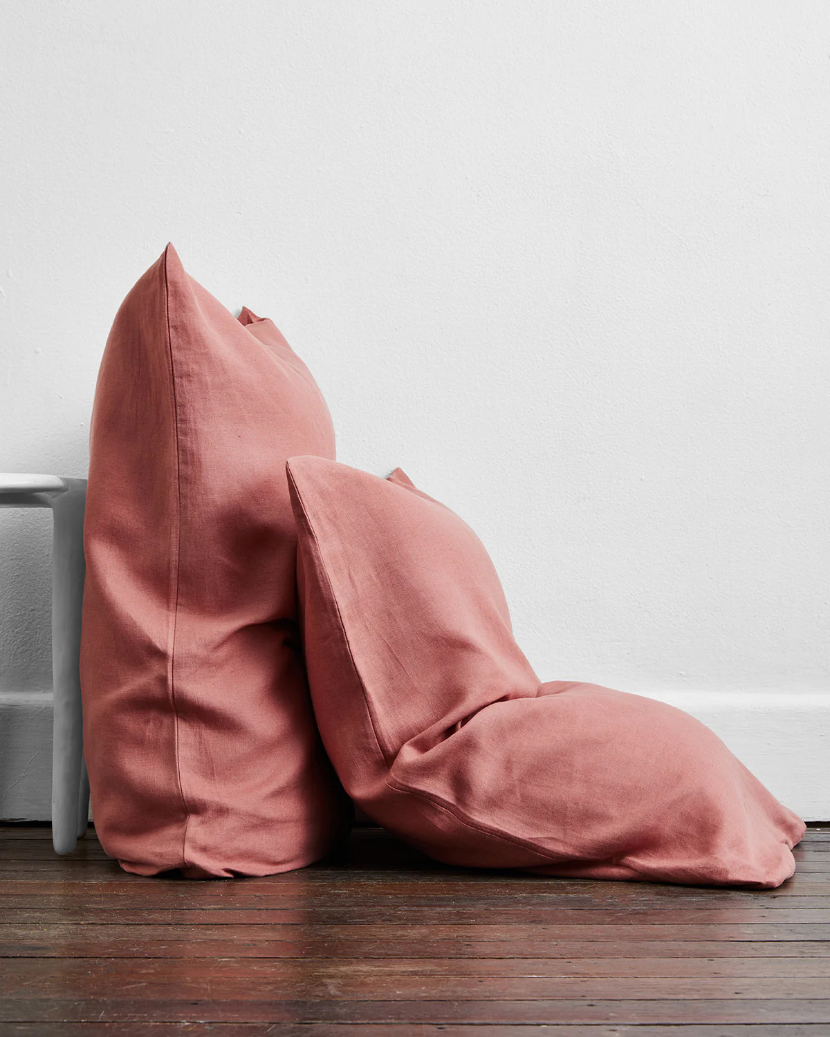 Pink Clay 100% French Flax Linen Pillowcases (Set of Two) | Bedthreads US