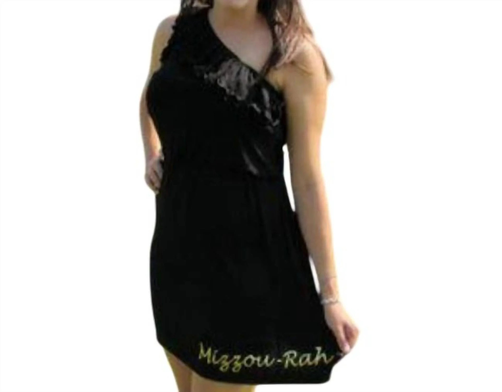 University Of Missouri Logo One Shoulder Dress In Black | Shop Simon