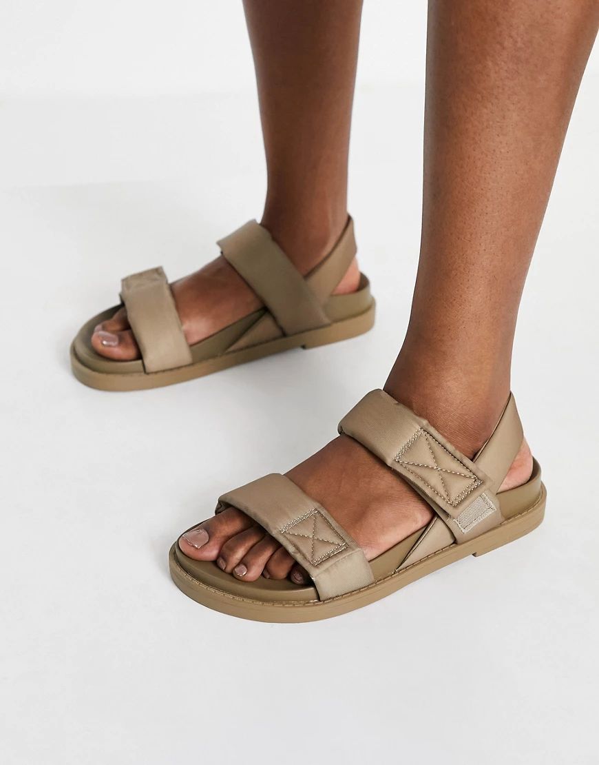 Monki Bebe padded dad sandals in taupe-Neutral | ASOS (Global)