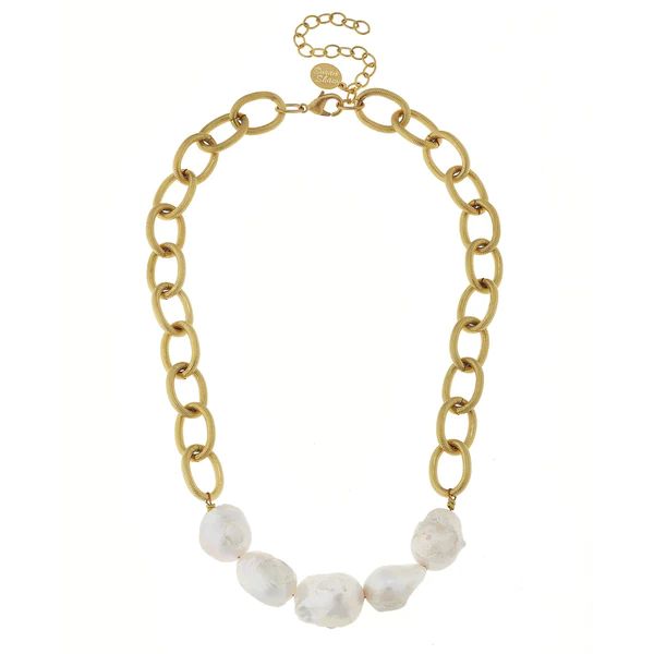 Baroque Pearl Chain Necklace | Susan Shaw
