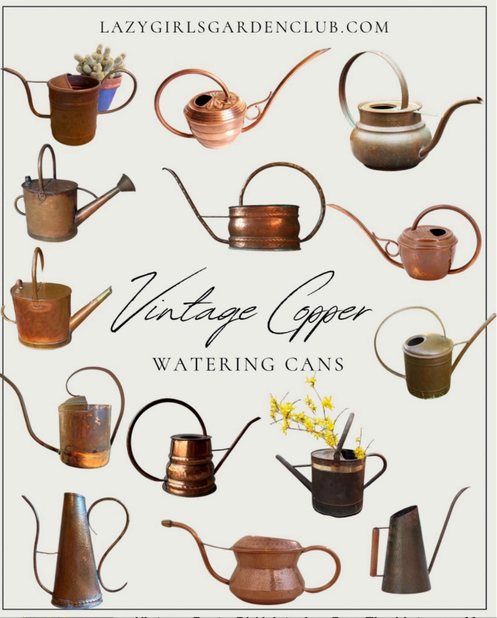 Super fun and pretty vintage copper watering can finds on Etsy!

#LTKSeasonal #LTKFindsUnder100 #LTKFindsUnder50