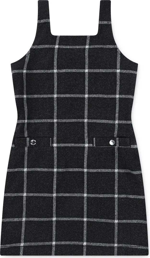 Kids' Grid Check Pinafore Dress | Nordstrom