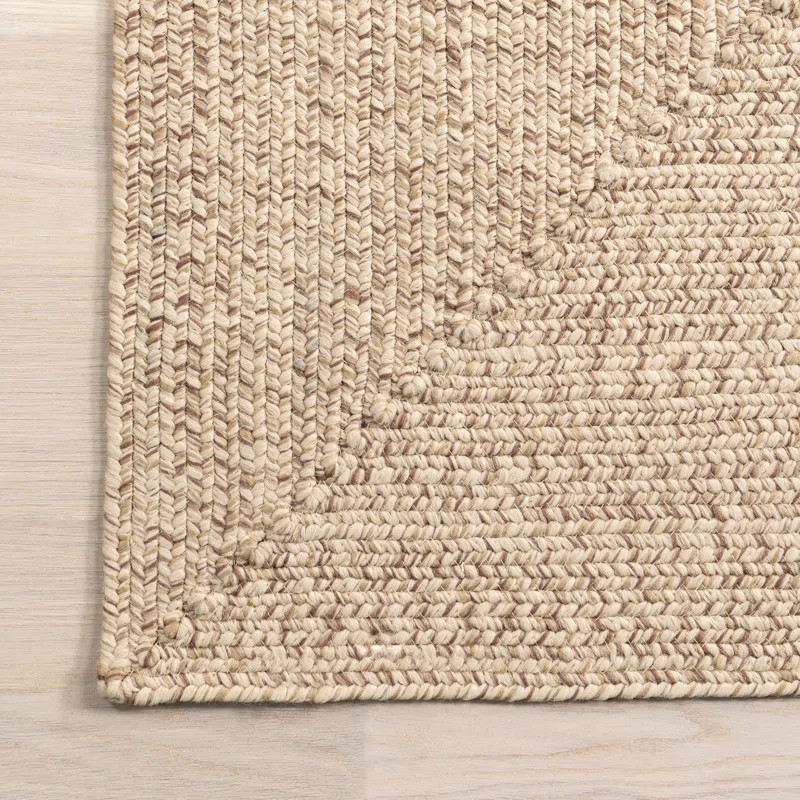 Owensby Handmade Braided Tan Indoor/Outdoor Patio Rug | Wayfair North America