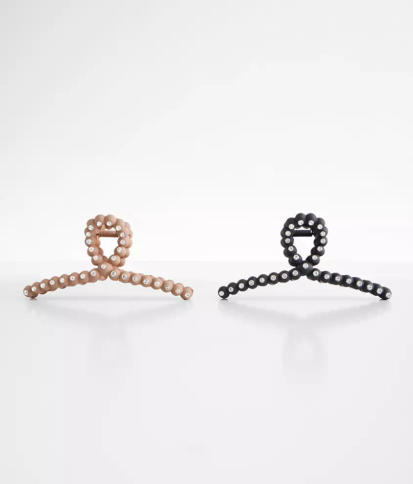 2 Pack Glitz Hair Claw Clips | Buckle