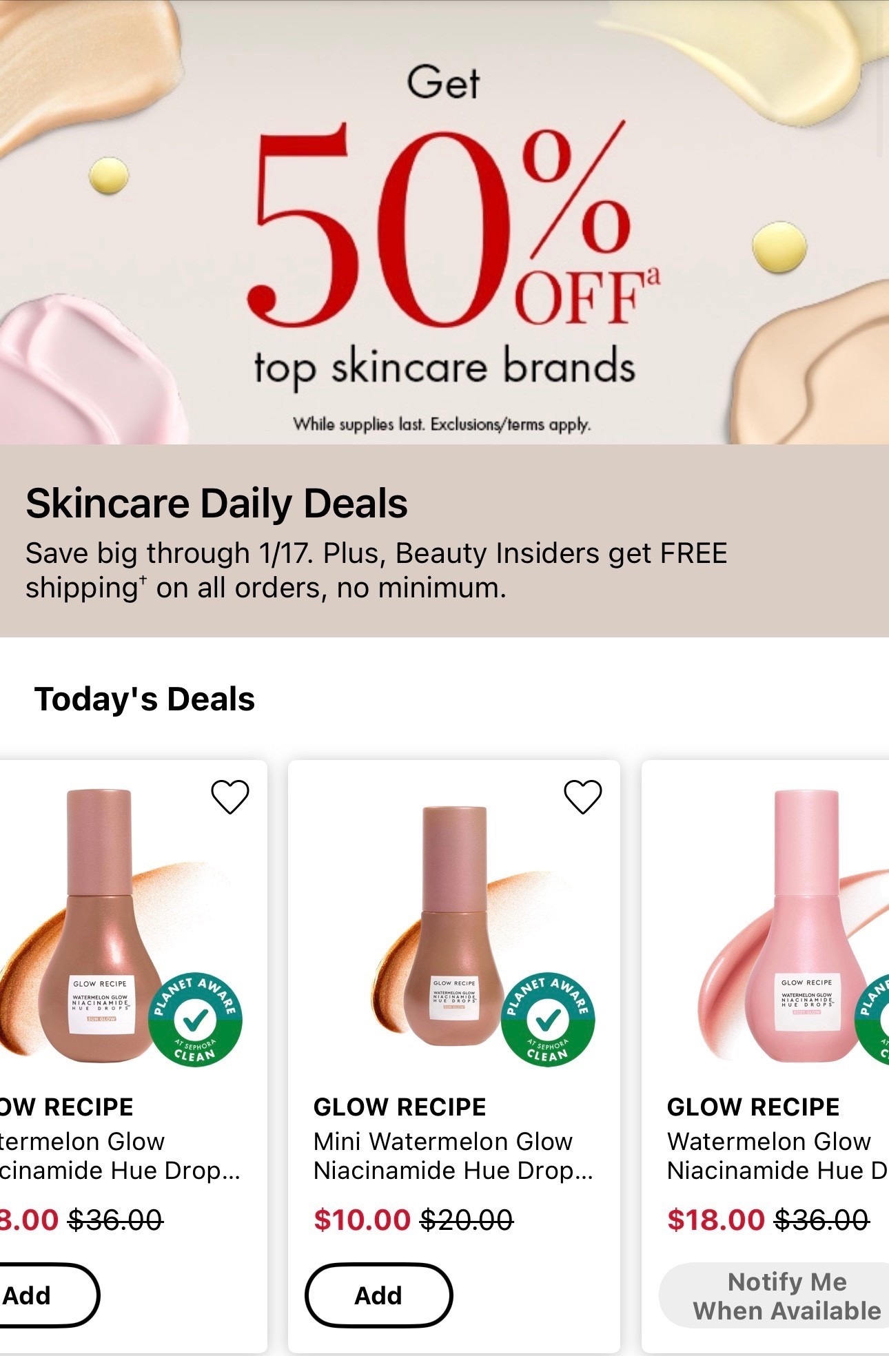 Glow recipe 50% off one day only ! Today !! #sale #skincare

#LTKSaleAlert #LTKBeauty #LTKselfcare