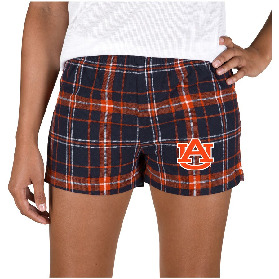 Auburn Tigers Concepts Sport Women's Ultimate Flannel Sleep Shorts - Navy/Orange | Fanatics