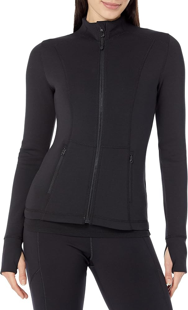 Amazon Essentials Women's Active Sweat Zip Through Jacket | Amazon (US)