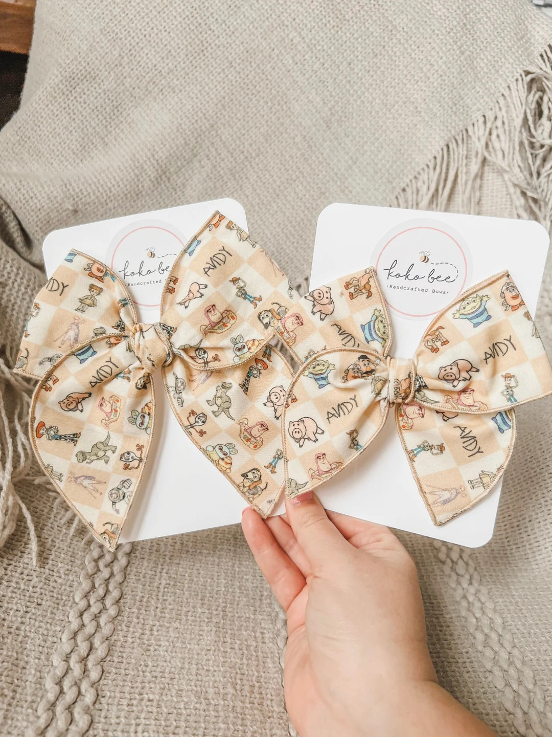 You’ve Got A Friend in Me Bows/neutral/checkered/toy Story/toys/woody/buzz/friends/disney Bow/t... | Etsy (US)