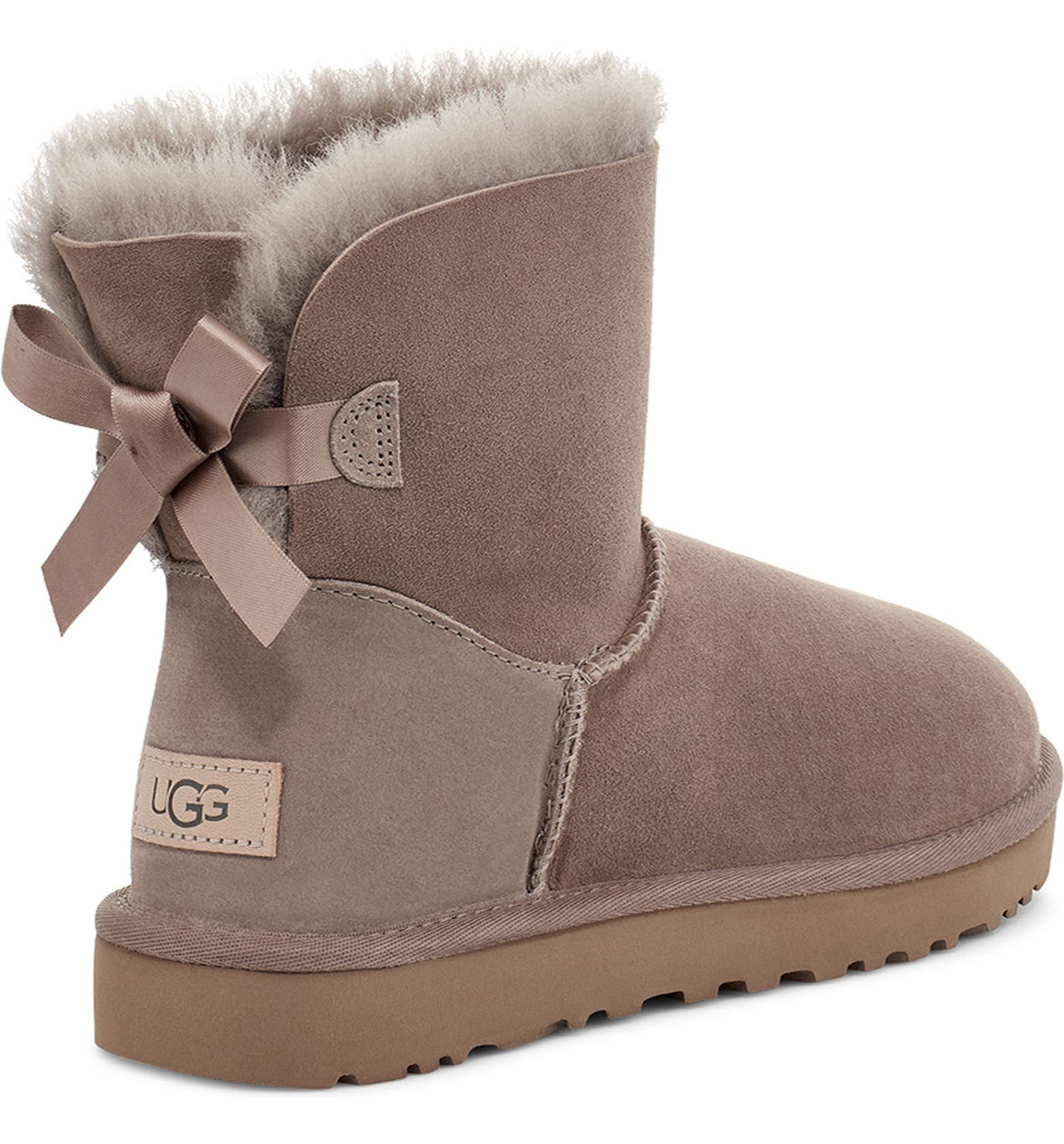 Mini Bailey Bow II Genuine Shearling Bootie | Nordstrom
