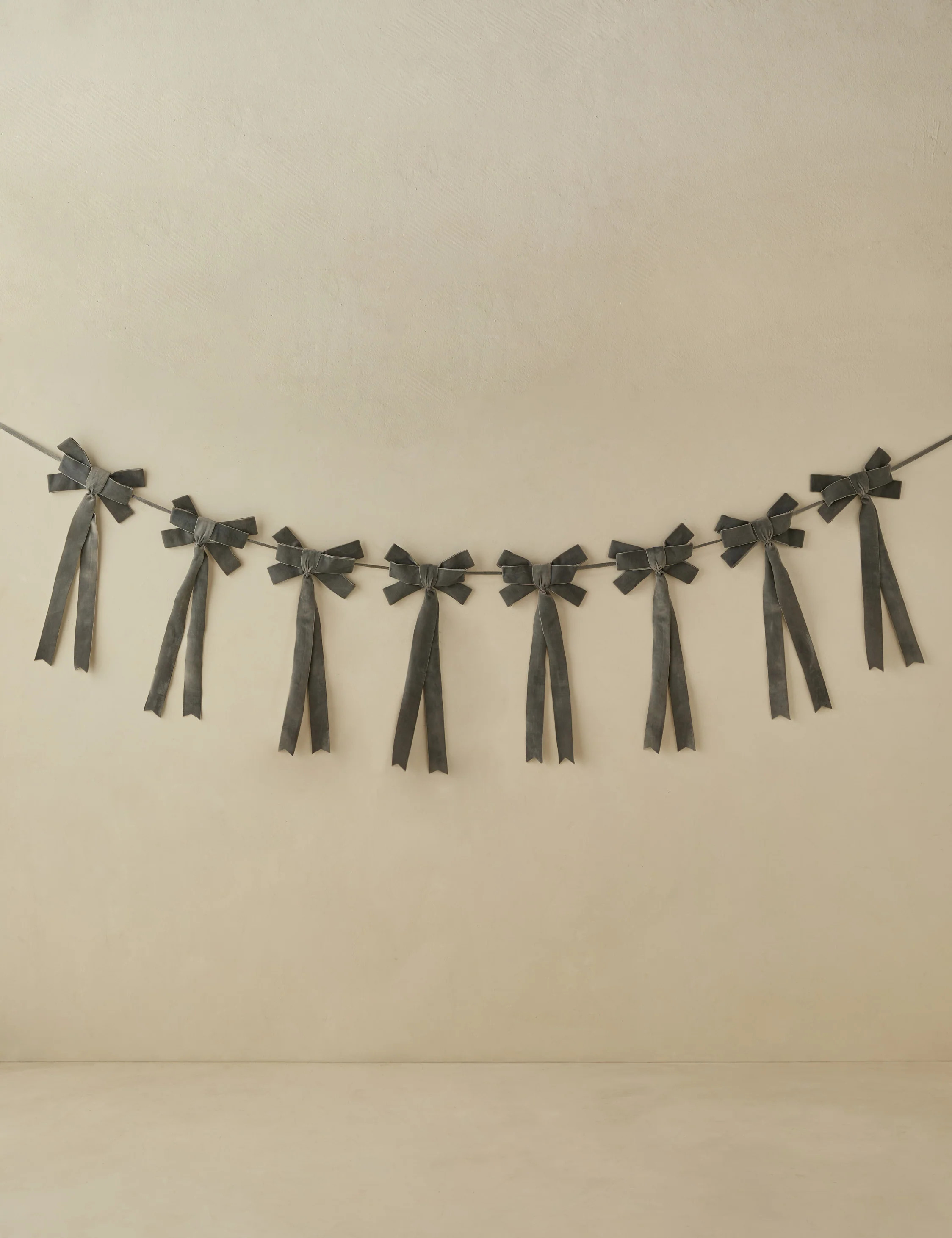 Mauree Velvet Garland, Shale Blue | Lulu and Georgia 